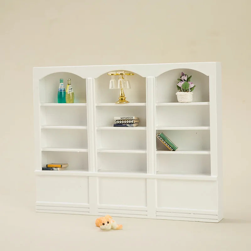 1:12 Scale Triple Bookshelf — angled close-up