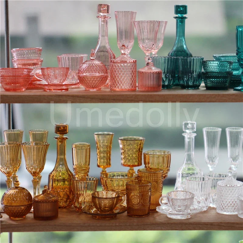 Dollhouse Glassware Set 1:6 — detalied side view