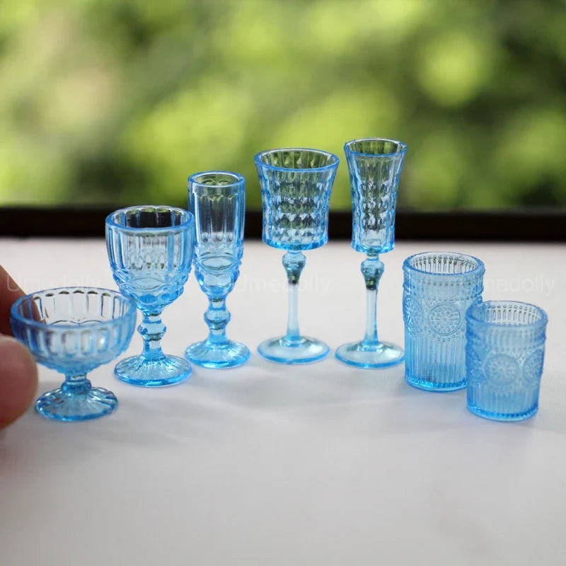 Dollhouse Glassware Set 1:6 — front angle