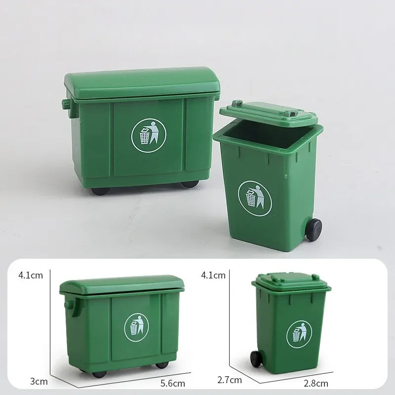 1:6 Scale Garbage Bin with Wheels & Lid — main view