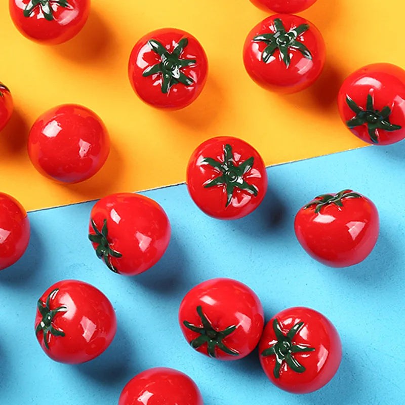 Mini Tomato Resin Charms Set — open display view