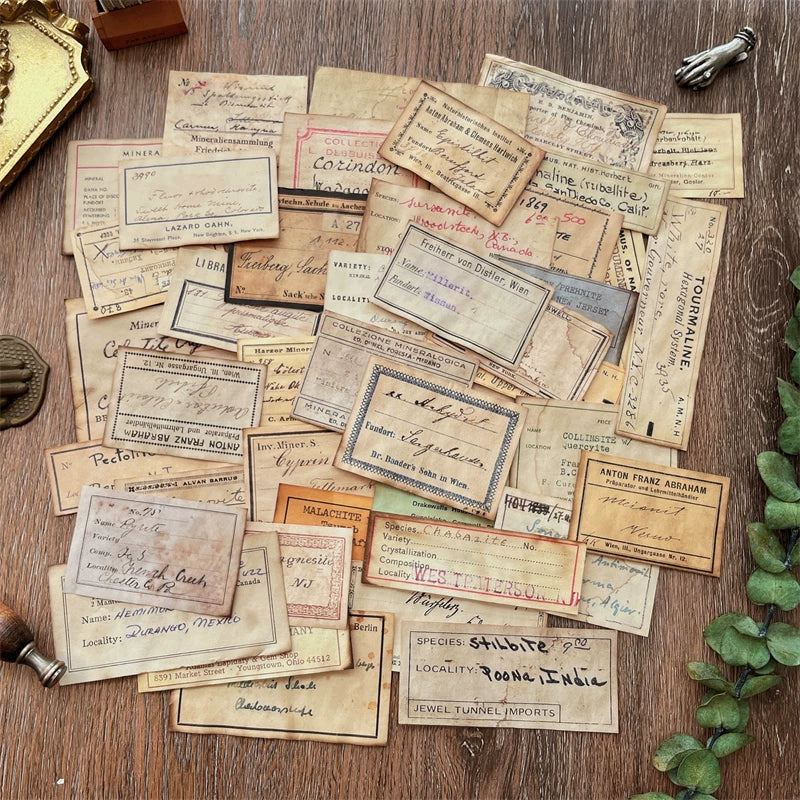 Vintage Distressed Paper Ephemera Tags for Junk Journaling, Scrapbooking, Planner Collage and DIY Crafts
