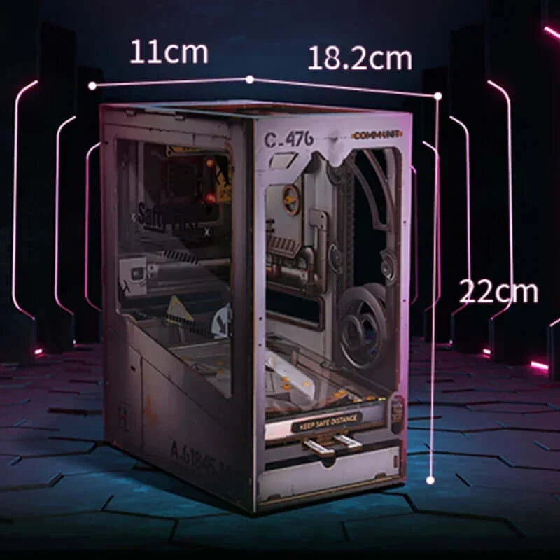 3D Pinball Tilt DIY Book Nook Kit — angled close-up