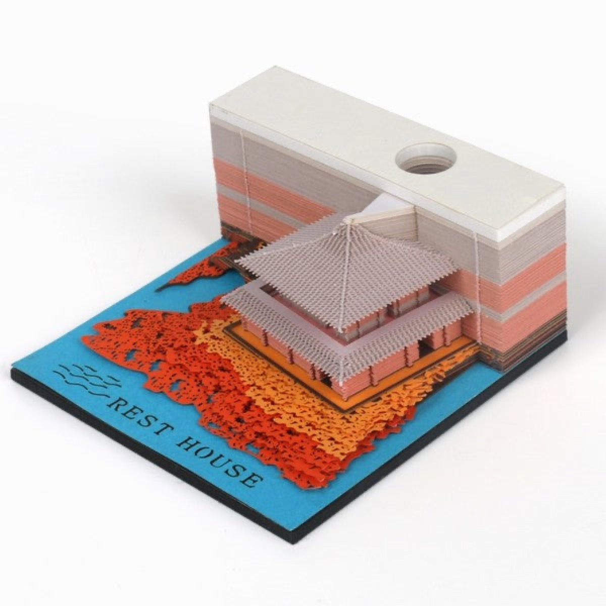 Rest House Omoshiroi Block 3D Notepad — main view