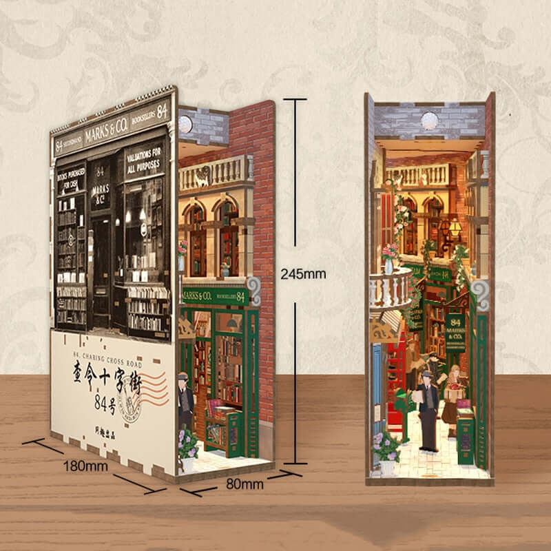 84 Charing Cross Street DIY Book Nook Kit — open display view