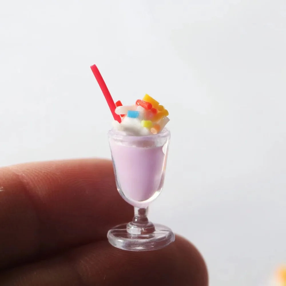 8pcs Mini Ice Cream Cups for Dollhouse Decor — front angle