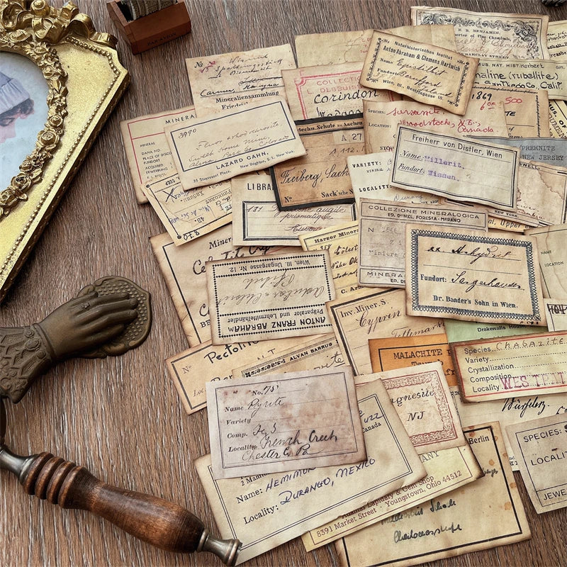Vintage Distressed Paper Ephemera Tags for Junk Journaling, Scrapbooking, Planner Collage and DIY Crafts