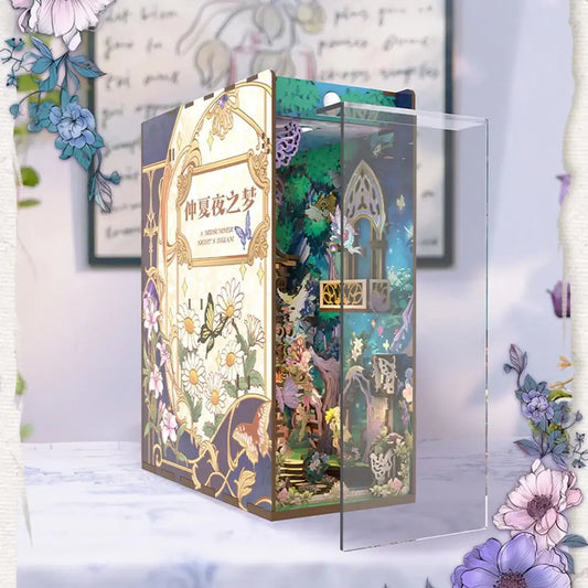 A Midsummer Nights Dream DIY Book Nook Kit — detalied side view