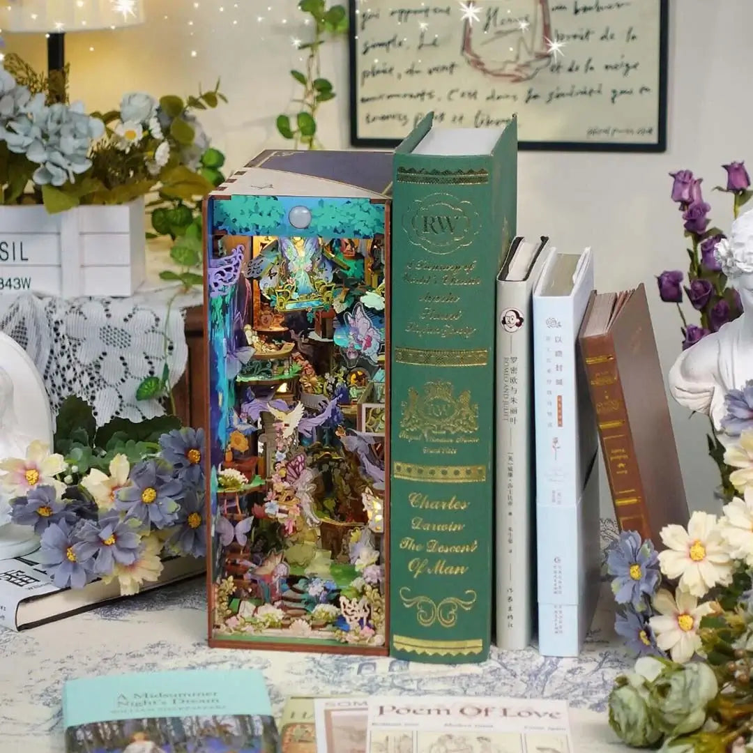 A Midsummer Nights Dream DIY Book Nook Kit — box and pieces