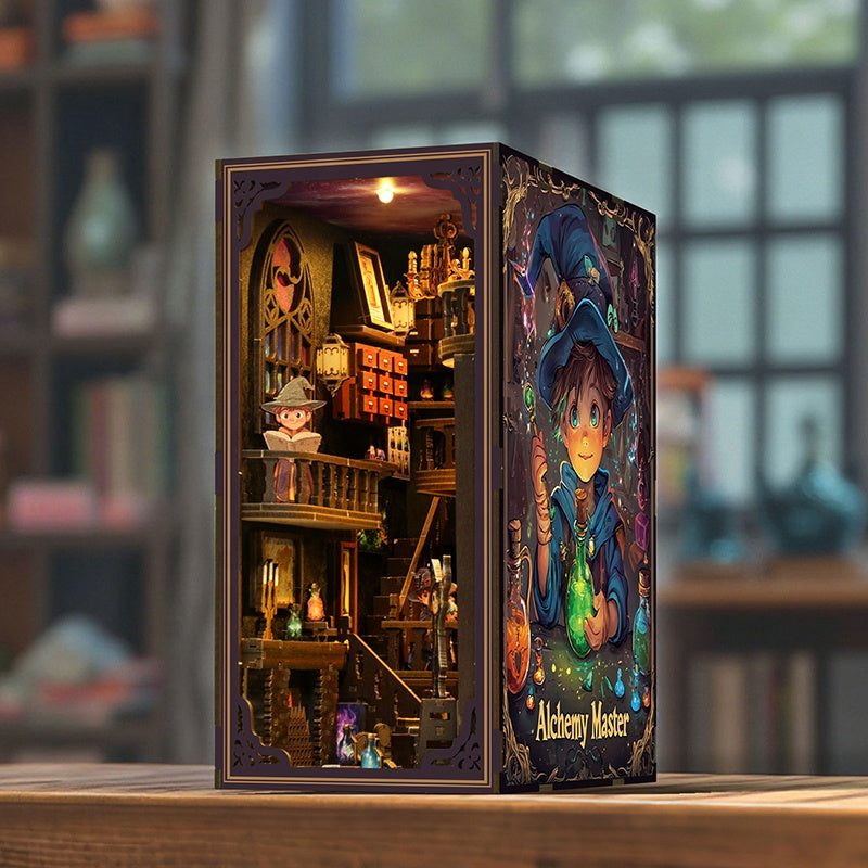 Alchemy Master DIY Book Nook Kit — angled close-up