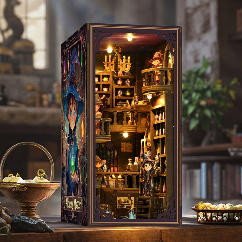 Alchemy Master DIY Book Nook Kit — box and pieces