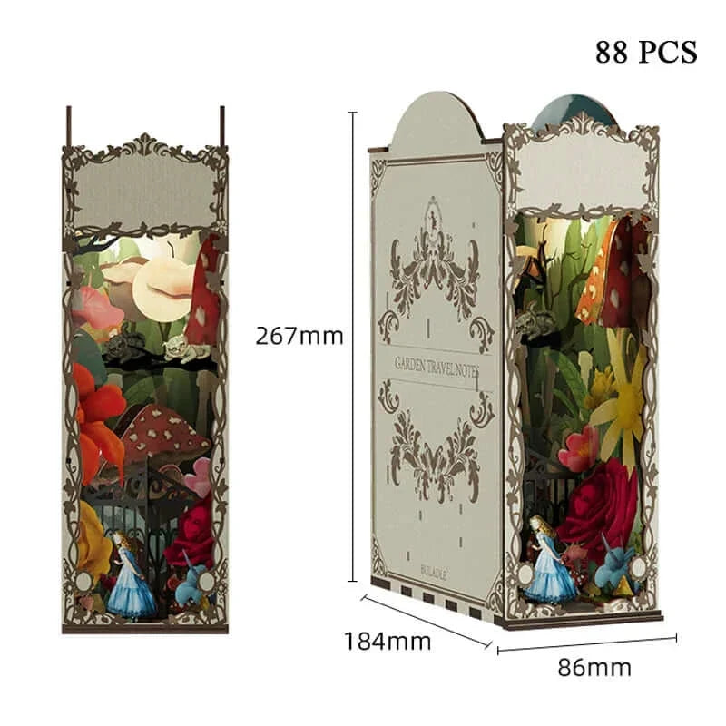 Alices World DIY Book Nook Kit — box and pieces