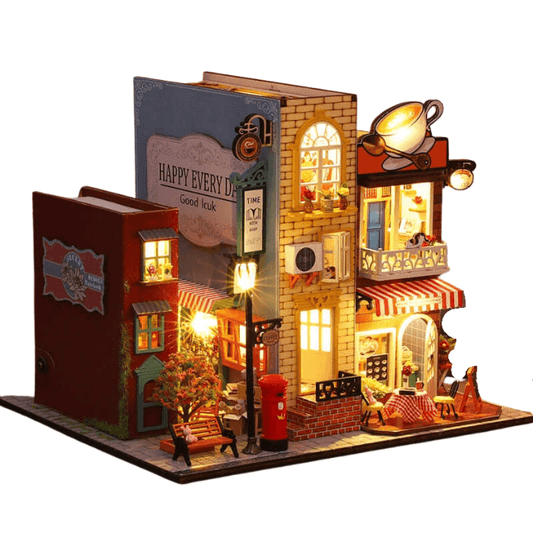 Only Book Nook DIY Miniature House Kit — detalied side view