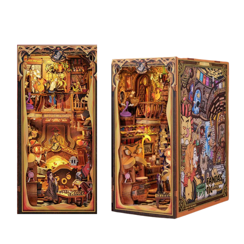 Fantastic Animals Book Nook Kit — open display view