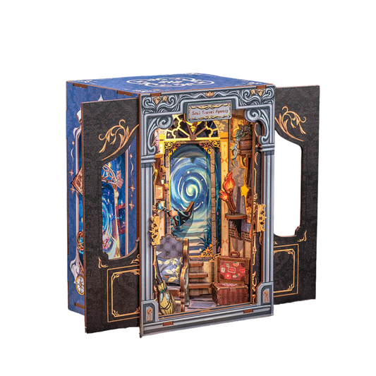 Cutebee Soul Travel Agency DIY Book Nook Kit — detalied side view