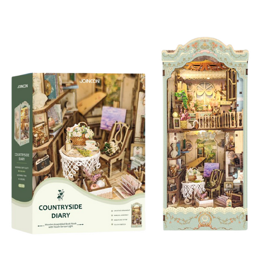 Countryside Diary DIY Book Nook Kit — detalied side view