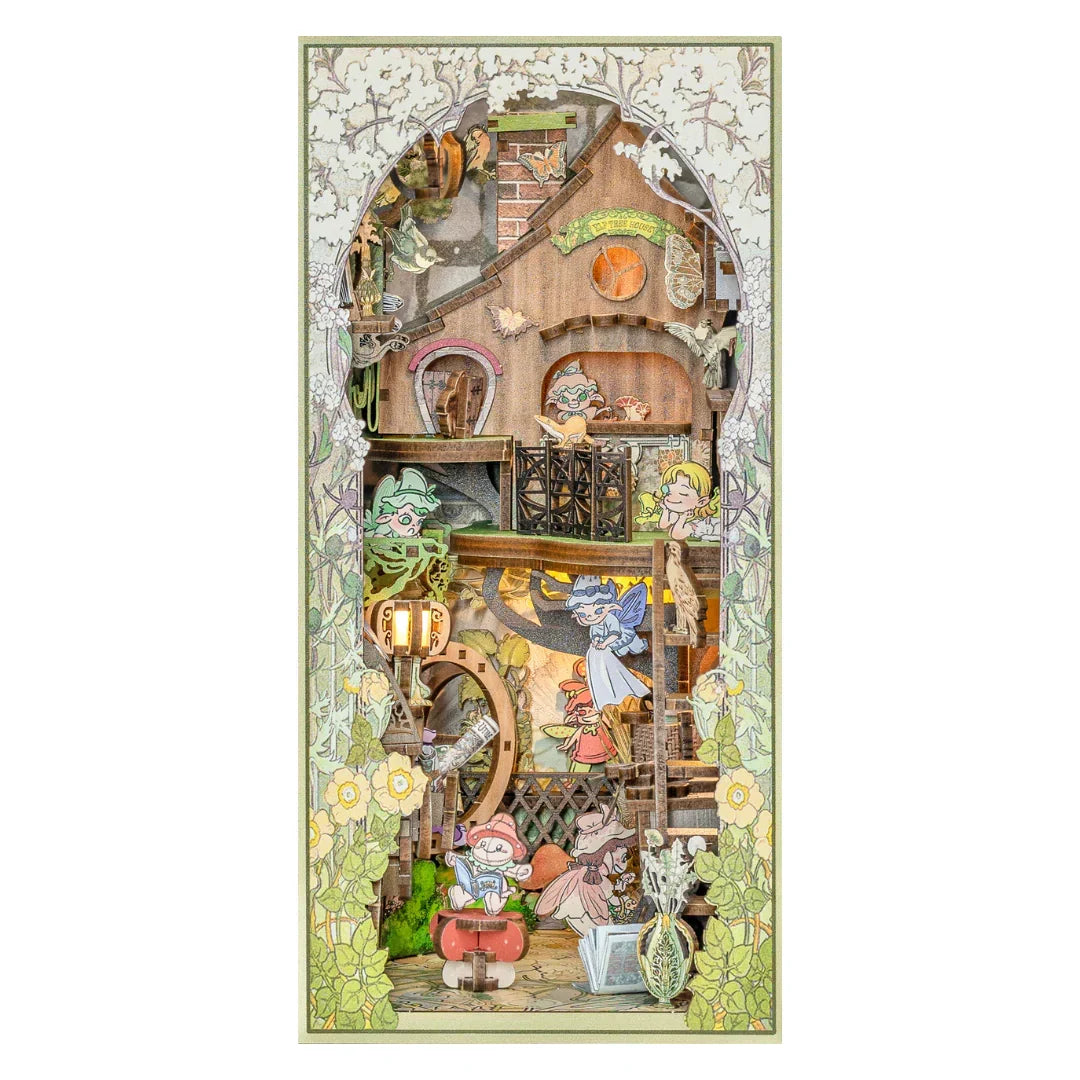Cutebee Elven Paradise DIY Book Nook Kit — scene view