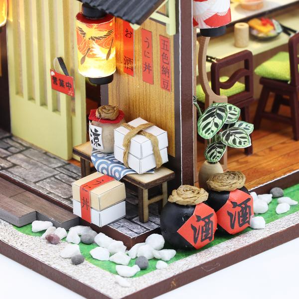 Cutebee Gibbon Sushi DIY Dollhouse Kit — scene view
