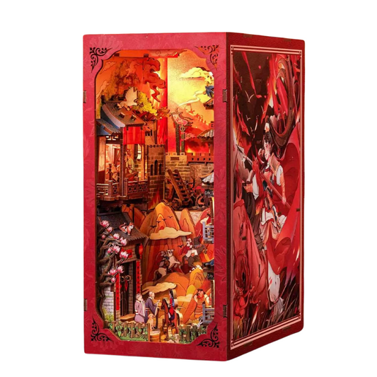 Cutebee Legend Of Mulan DIY Book Nook Kit — detalied side view