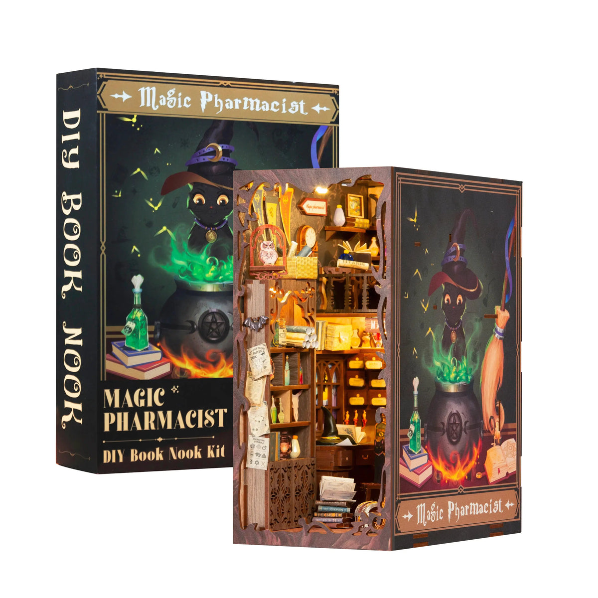 Cutebee Magic Pharmacist DIY Book Nook Kit — detalied side view