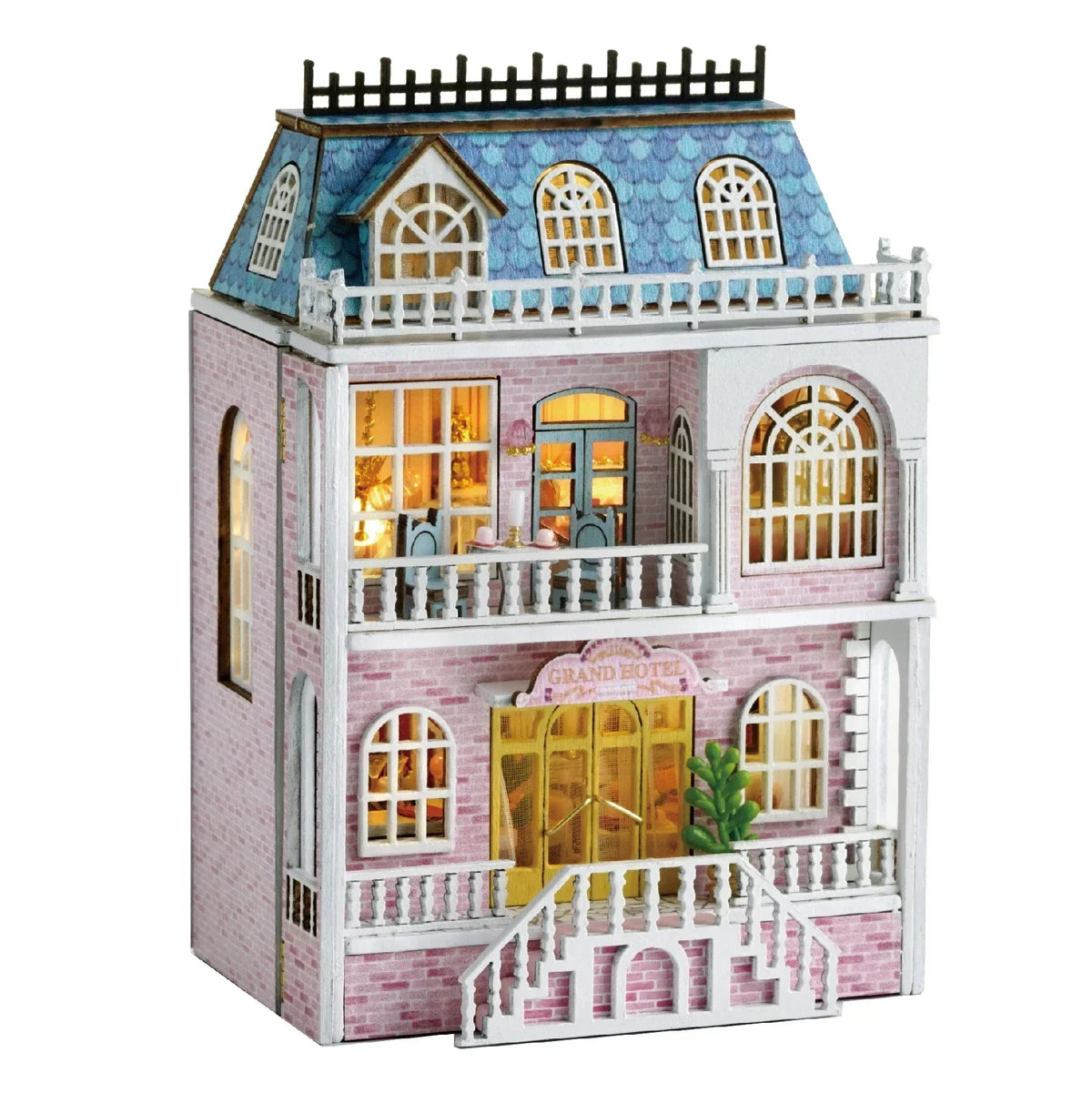 Cutebee Villa Garden DIY Miniature House Kit — open display view