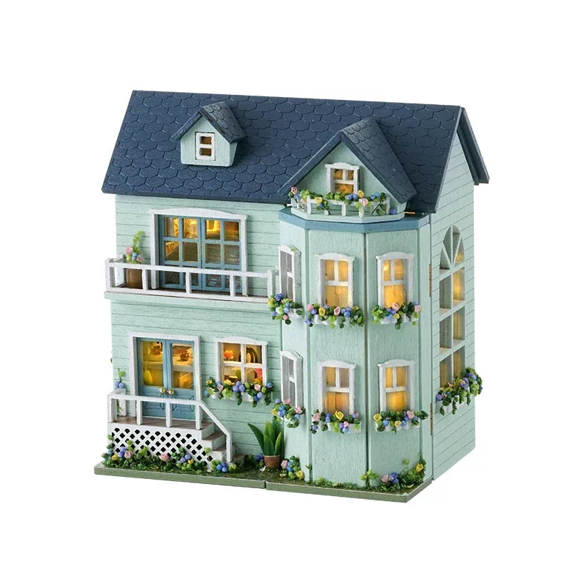 Cutebee Villa Garden DIY Miniature House Kit — angled close-up