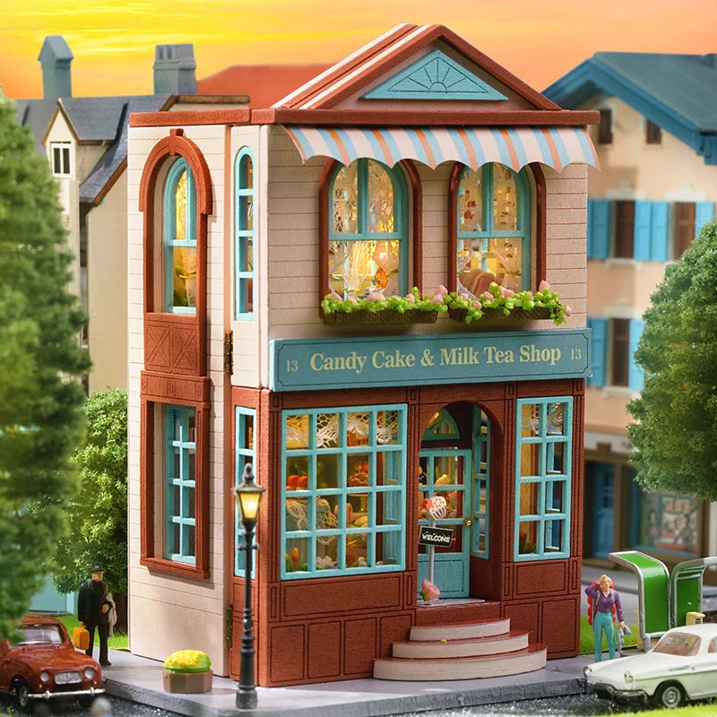 Cutebee Villa Garden DIY Miniature House Kit — box and pieces