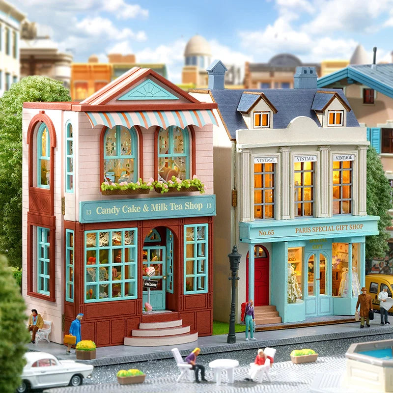 Cutebee Villa Garden DIY Miniature House Kit — detalied side view