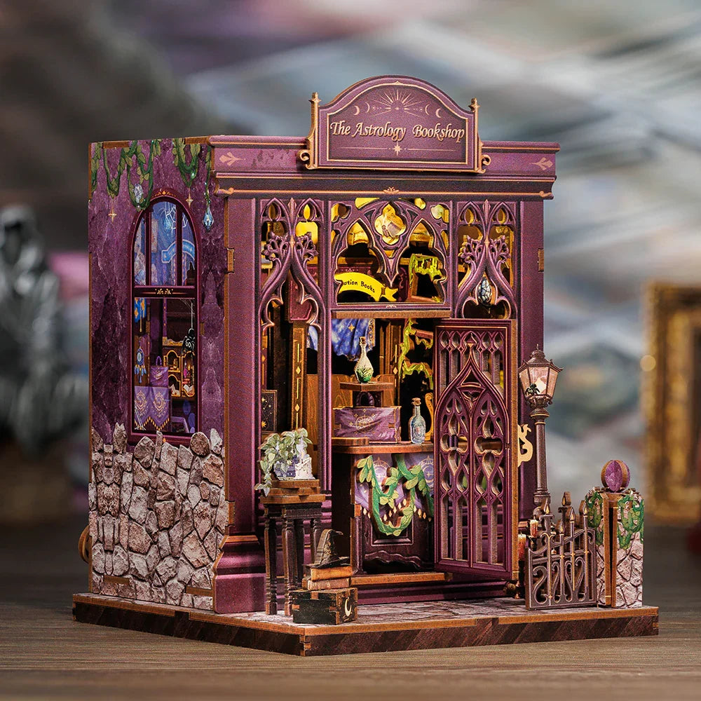 Astrology Bookshop Book Nook Kit — angled close-up