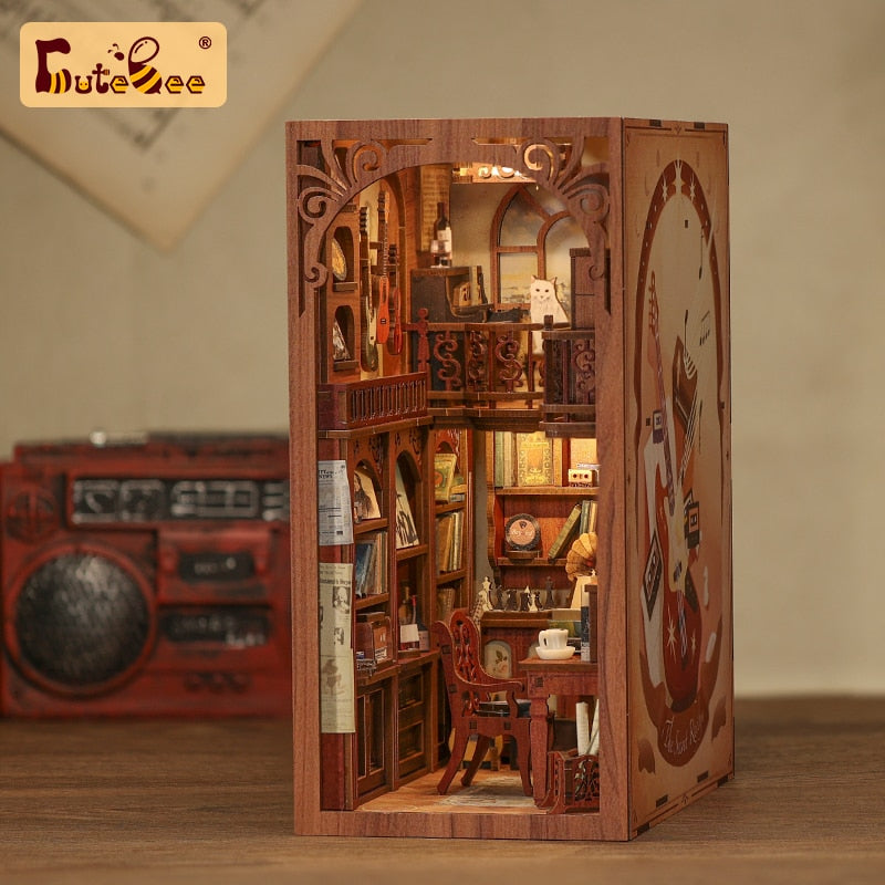 Cutebee The Secret Rhythm DIY Book Nook Kit — open display view