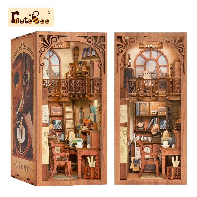 Cutebee The Secret Rhythm DIY Book Nook Kit — front angle