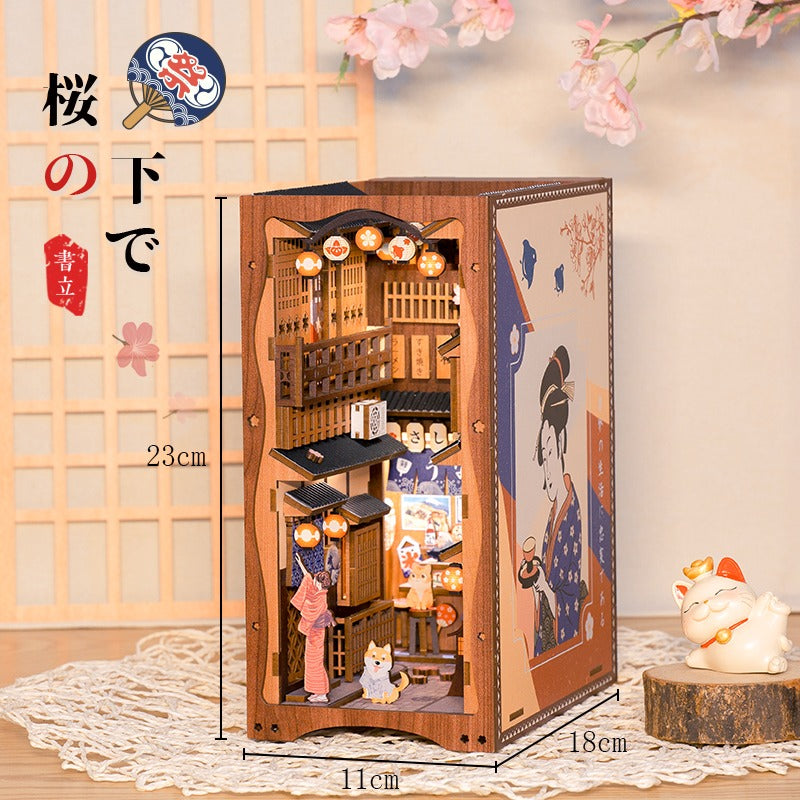 Cutebee Under The Sakura DIY Book Nook Kit — main view
