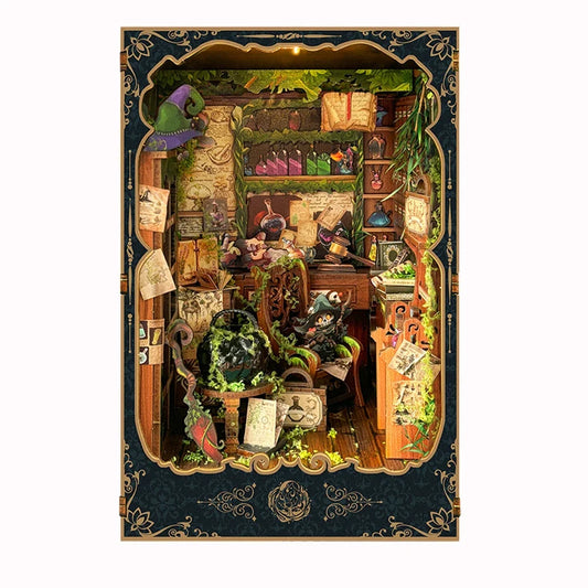 DIY Alchemy Book Nook Kit With LED Light — detalied side view