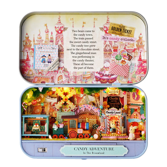 DIY Miniature Candy Adventure Box Theater — detalied side view
