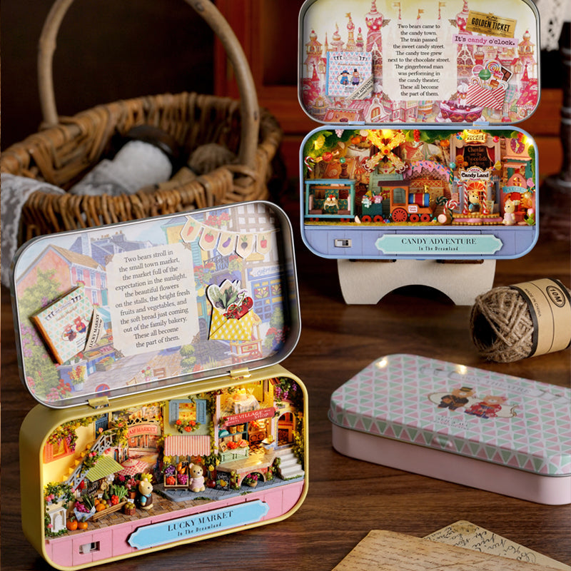 DIY Miniature Candy Adventure Box Theater — open display view
