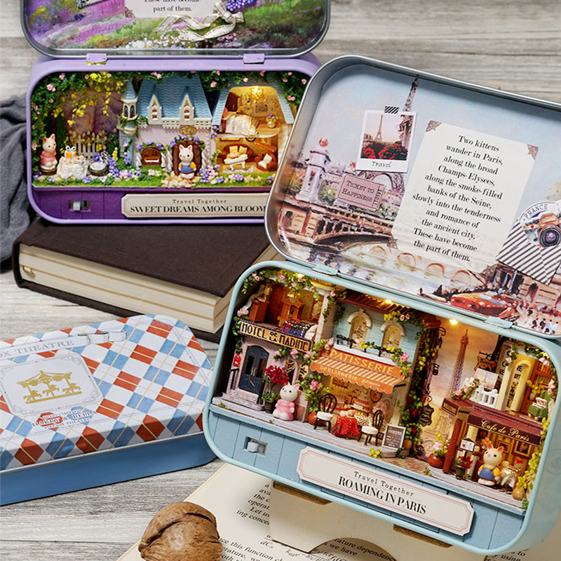 DIY Miniature Roaming In Paris Box Theater — open display view