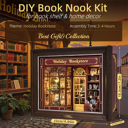 Reading Room DIY Miniature Kit — detalied side view