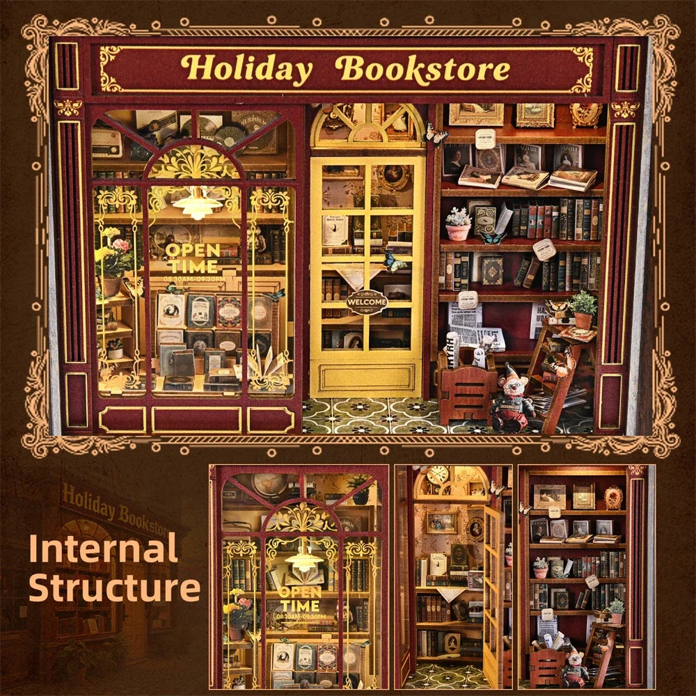 Reading Room DIY Miniature Kit — scene view