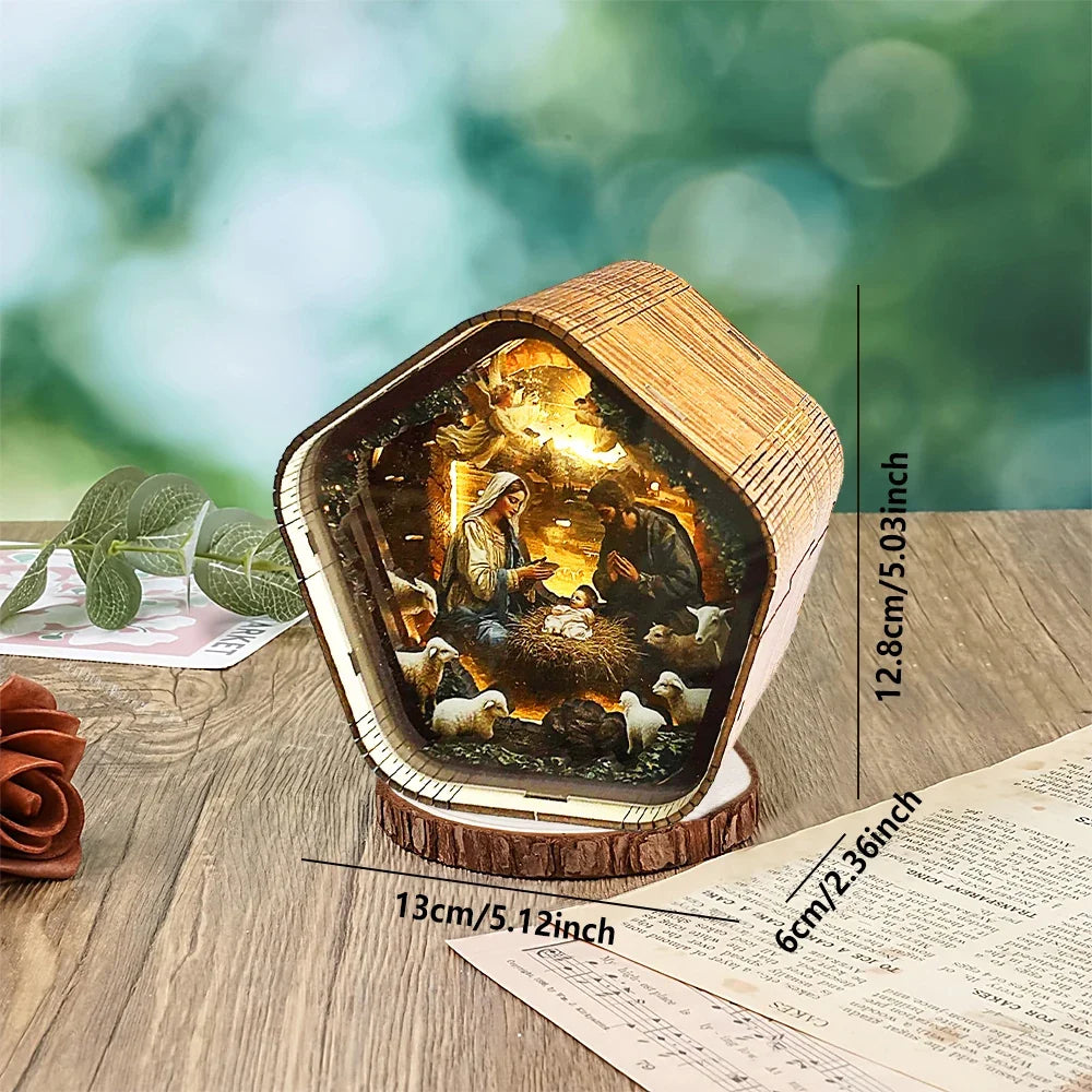 Nativity Scene DIY Night Light Kit — detalied side view