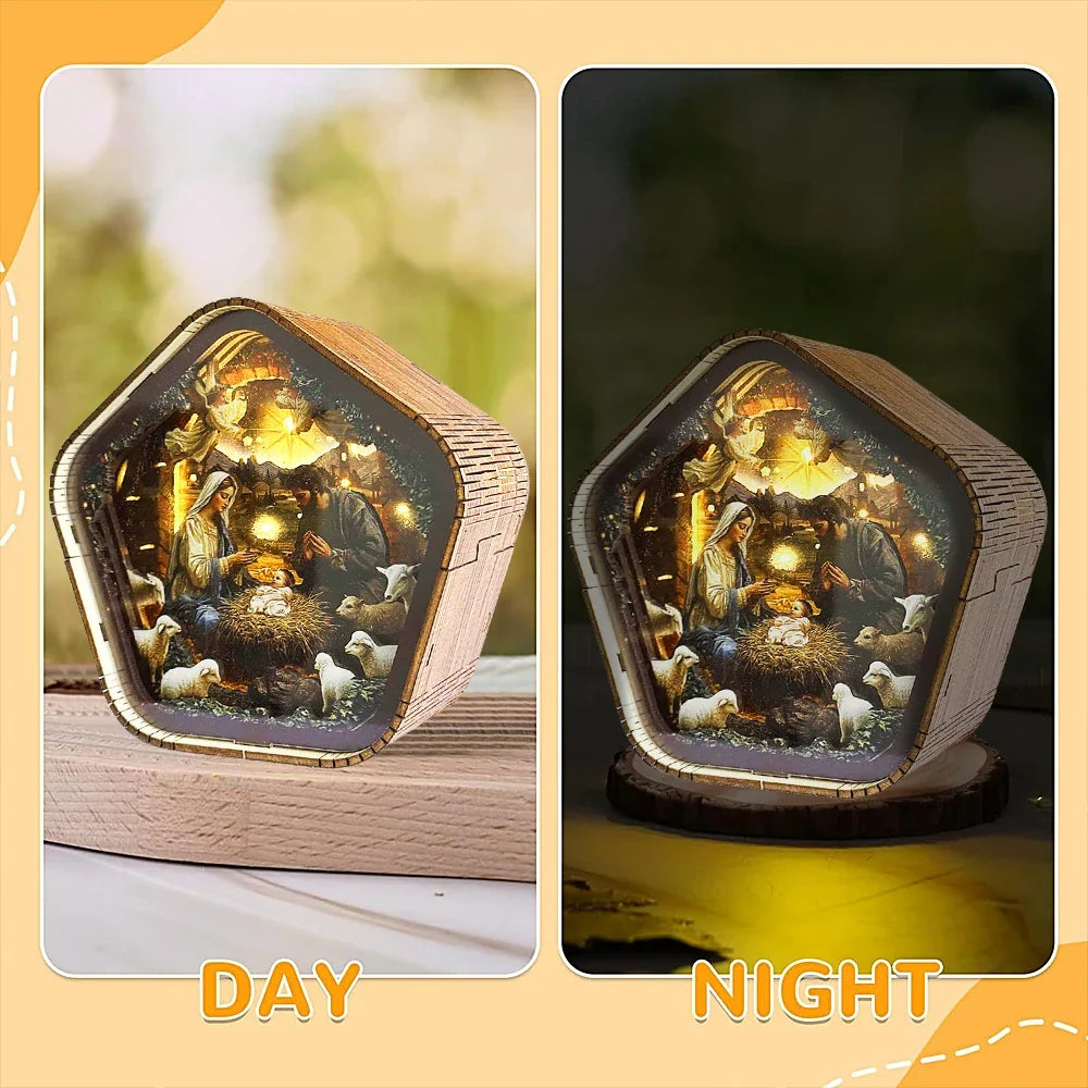 Nativity Scene DIY Night Light Kit — main view