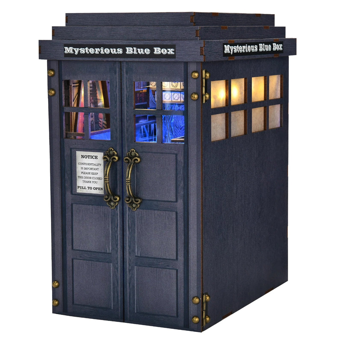 Mysterious Blue Box DIY Book Nook Kit — front angle
