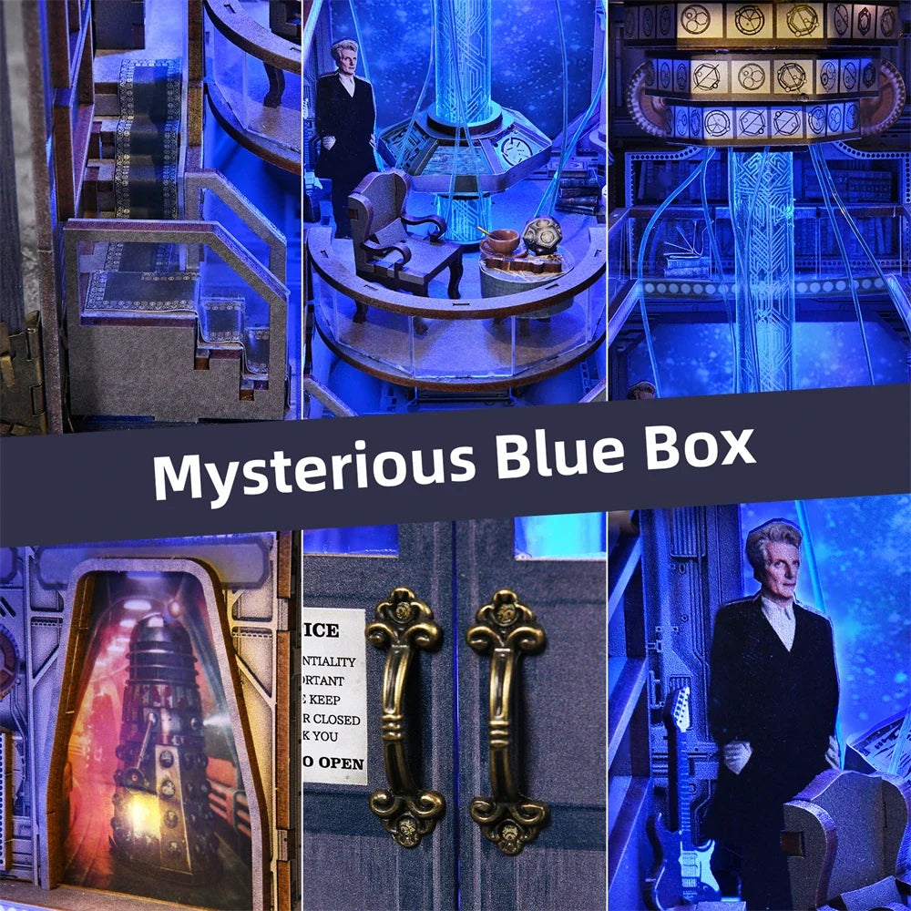 Mysterious Blue Box DIY Book Nook Kit — main view