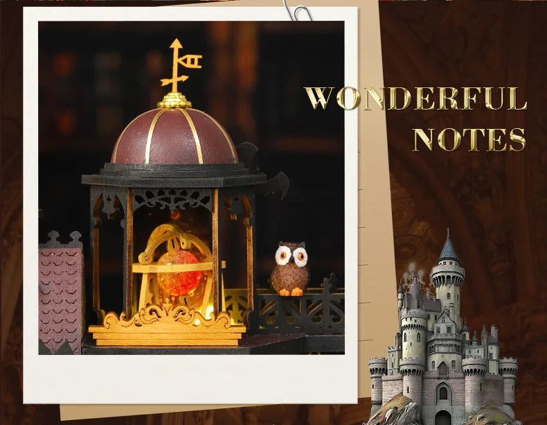 Edinburgh Castle DIY Miniature House — box and pieces