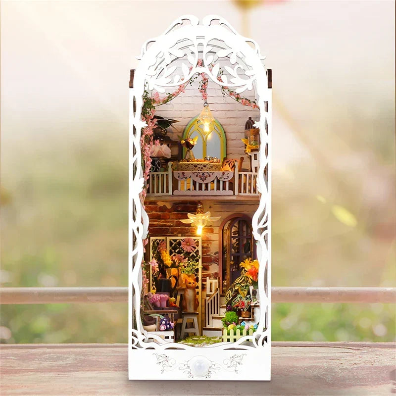Flower House DIY Book Nook Kit — front angle