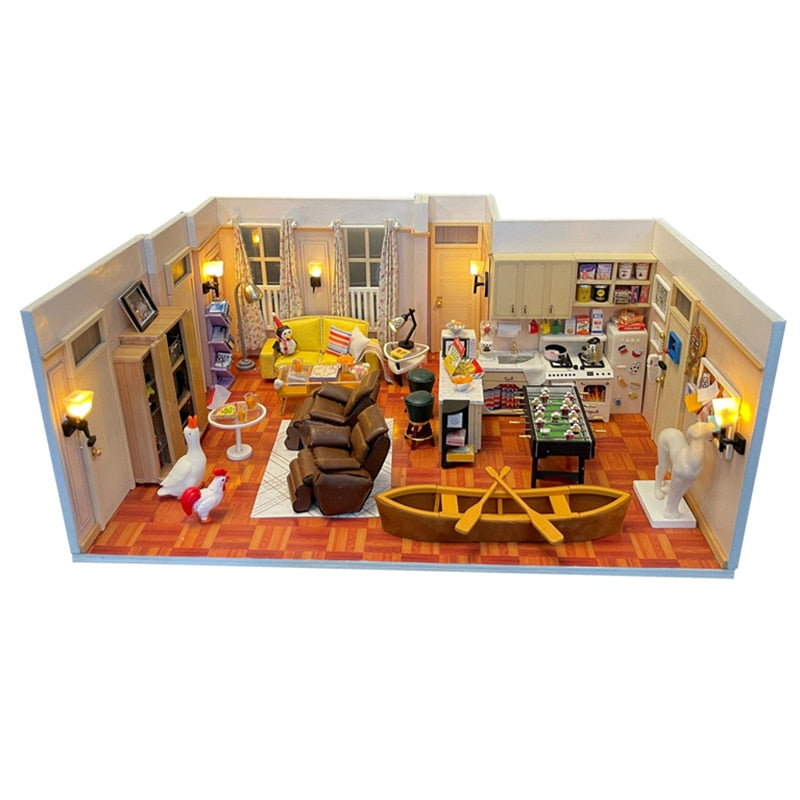 Joey Apartment DIY Miniature House Kit — open display view
