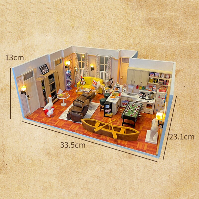 Joey Apartment DIY Miniature House Kit — scene view