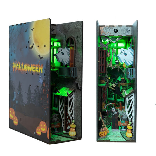 Halloween Alley Book Nook Kit — detalied side view