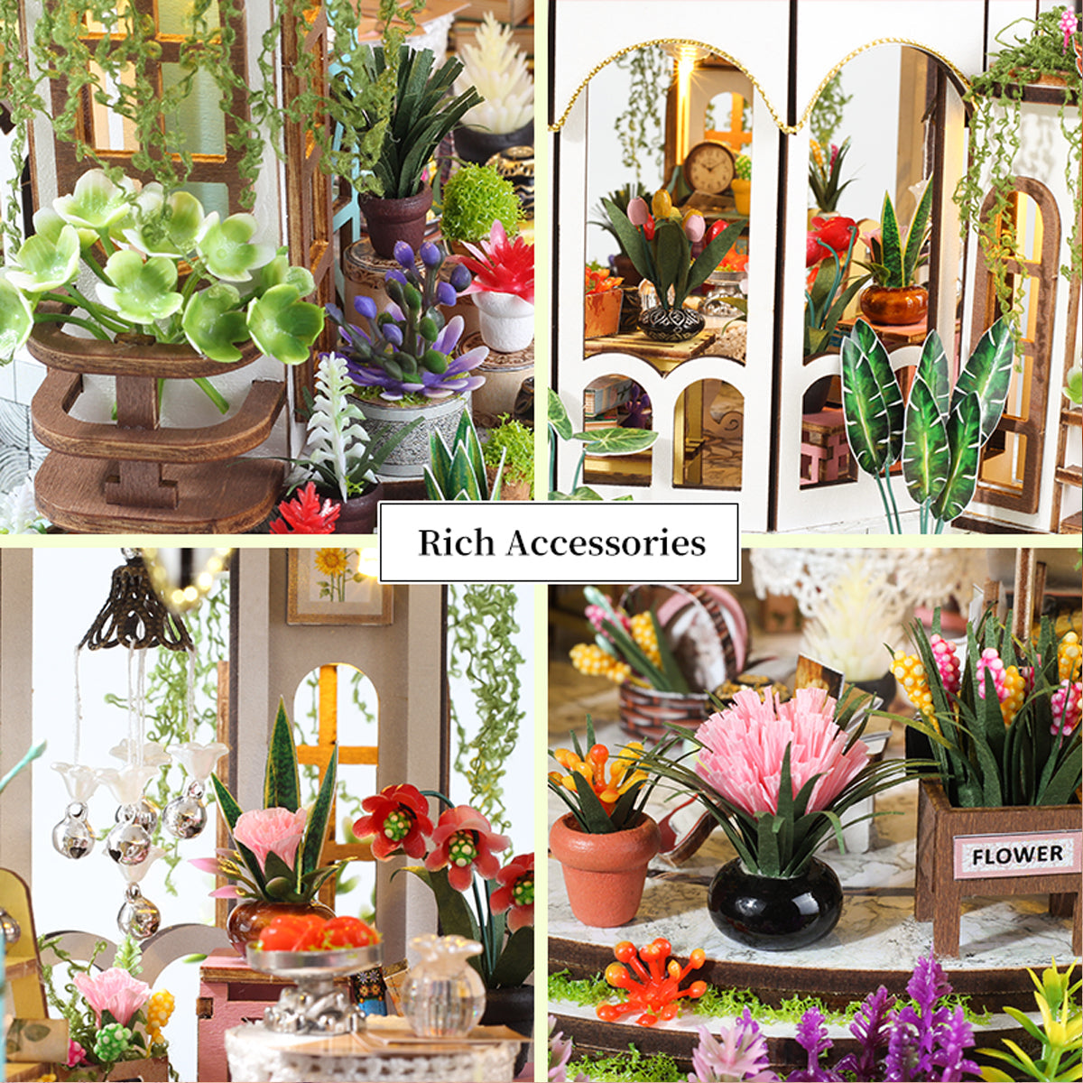 Hanging Garden DIY Dollhouse Kit — open display view