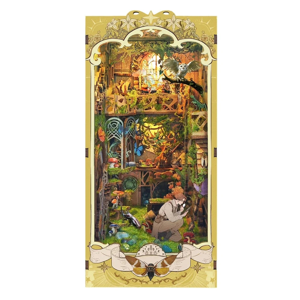 Insect Story DIY Book Nook Kit — open display view