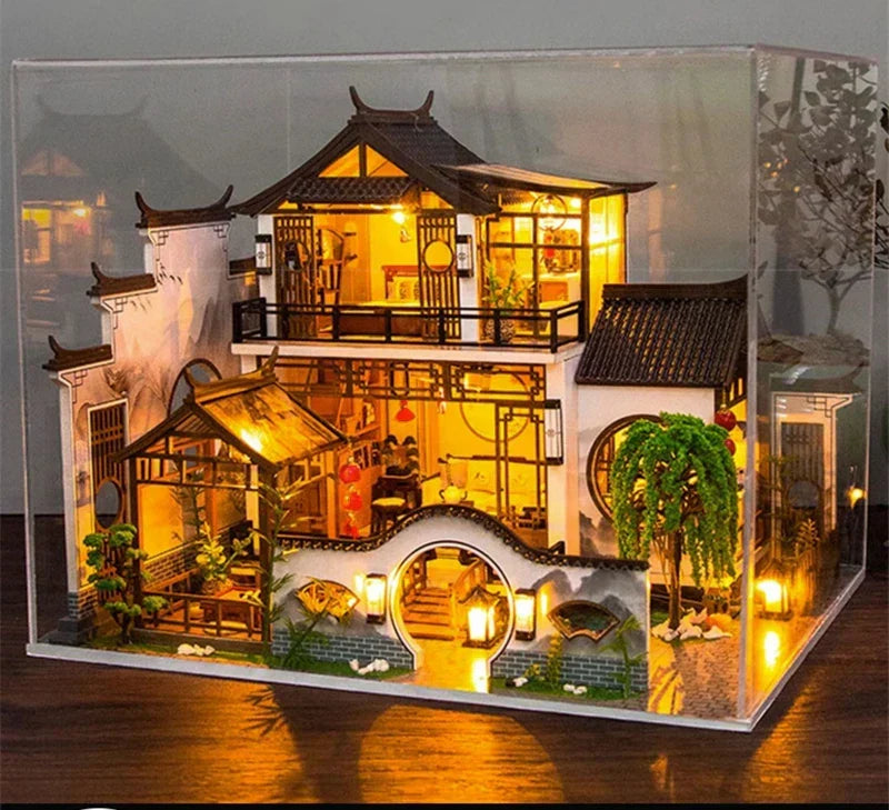 music cover doll DIY Miniature House Kit — front angle